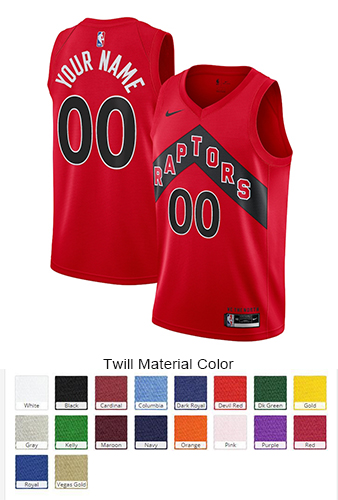 Toronto Raptors Custom Letter and Number Kits for Icon Jersey Material Twill